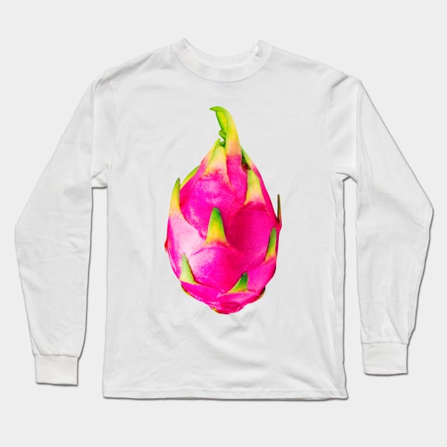 Dragon Fruit Pink - Funky Hong Kong Summer Fruits Long Sleeve T-Shirt by CRAFTY BITCH